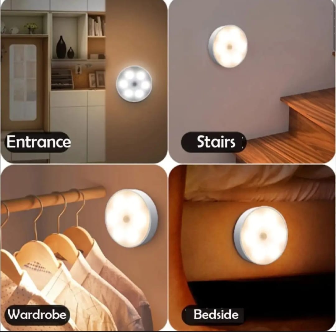 Round Rechargeable Motion Sensor Light