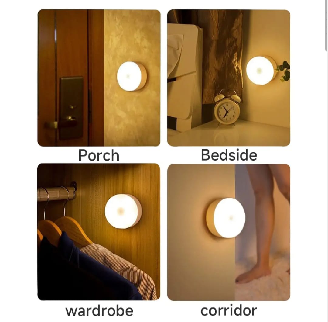 Round Rechargeable Motion Sensor Light