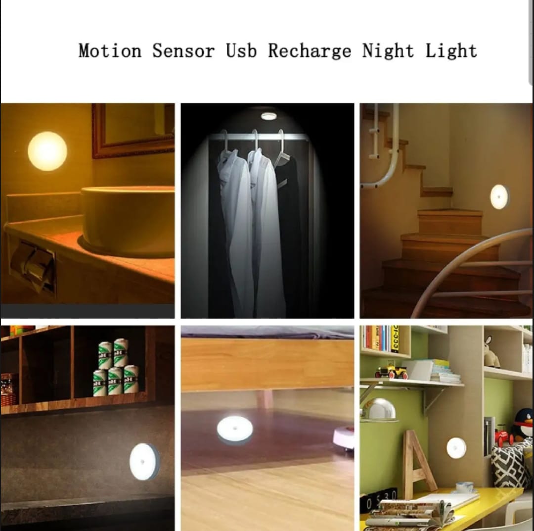 Round Rechargeable Motion Sensor Light